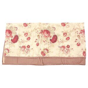 Vintage Waverly Norfolk Rose Valance: Burgundy Floral Cottagecore Window Treatme